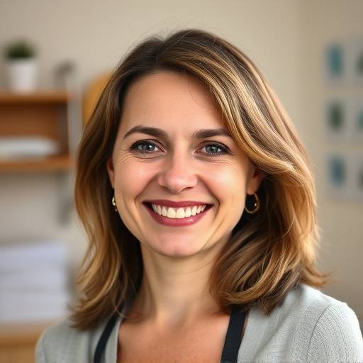 Portrait d'Amélie Dupont, professeure de franäais souriante